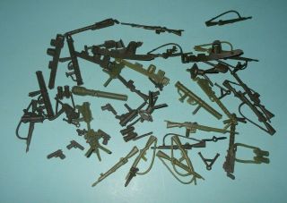 1960 - 70s Marx Army Battleground Play Set Small Plastic Accessories X 52