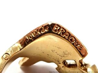 Rare 16.  4g Georges De Braque 18k Gold Signed Numbered Pisces Fish Ring Unisex 6