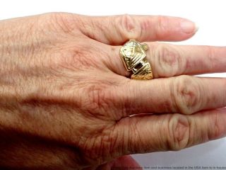 Rare 16.  4g Georges De Braque 18k Gold Signed Numbered Pisces Fish Ring Unisex 7