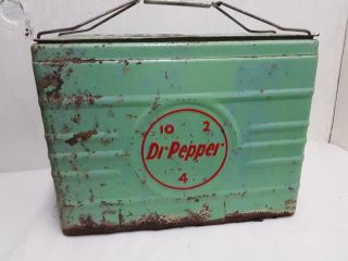 Vintage Green Dr.  Pepper Cooler 10 2 4 Markings