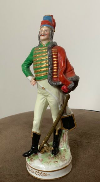 Antique Military Soldier Porcelain Figurine German Made? French