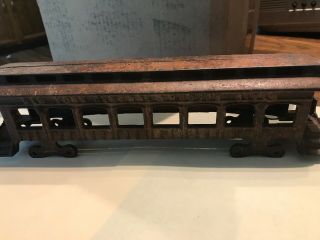 Antique Ideal Cast Iron Floor Train York Hudson Passenger Car - No Wheels