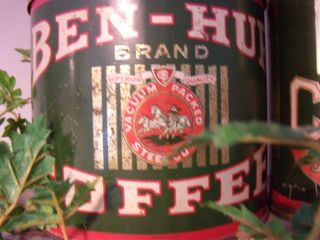 Ben Hur Coffee Tins by Joannes Bros Los Angeles Rare 3