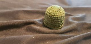 Very Rare Huge Bronze Medieval Beehive Thimble.  L116g