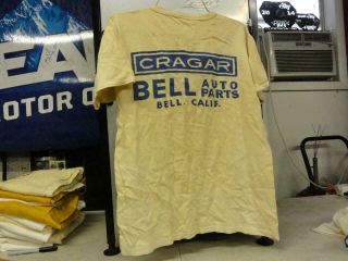 Vintage Drag Racing Shirt Cragar Bell Auto Parts Helmet NHRA AHRA Med 3