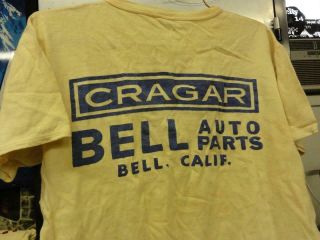 Vintage Drag Racing Shirt Cragar Bell Auto Parts Helmet NHRA AHRA Med 4