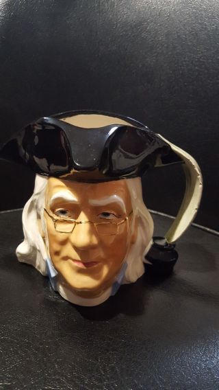 Collectible 1974 Byron Molds Benjamin Franklin Historical Toby Ceramic Mug