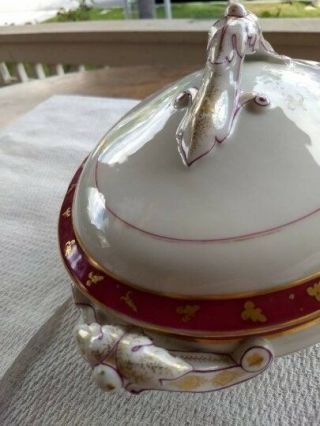 Antique Ornate Gold Trimmed Soup Tureen,  Possibly 1850s - Early 1900s 3