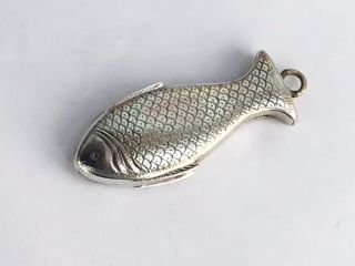 Very Rare Georgian Silver Vinaigrette Shaped As A Fish,  Joseph Taylor 1818.