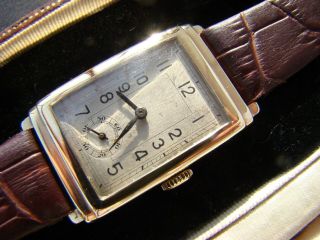 Vintage Rolex Art Deco Prince Size 9k Solid Gold Mens Watch 1930