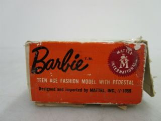 Barbie Doll Burnette Vintage Swimsuit Stand Coat Skirt 1960 Stock 850 3 Mattel 6