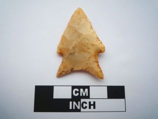 Native American Arrowhead 40mm,  Archaic Artifact,  1000bc - 8000bc (0815)