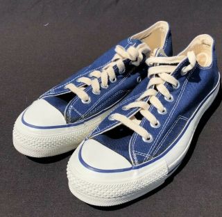 Vintage Converse Chuck Taylor Blue Oxford All Star Shoes Sz 6.  5 Deadstock 70s