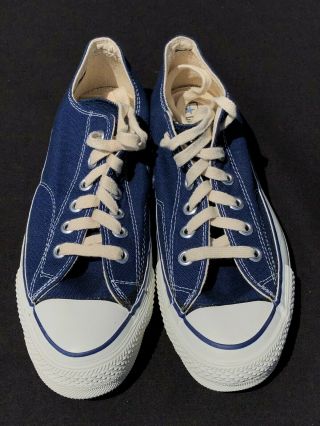 Vintage Converse Chuck Taylor Blue Oxford All Star Shoes Sz 6.  5 Deadstock 70s 2