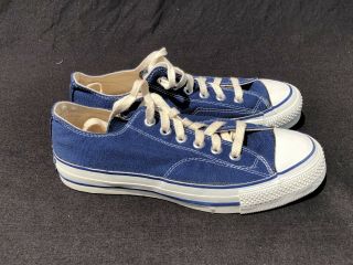 Vintage Converse Chuck Taylor Blue Oxford All Star Shoes Sz 6.  5 Deadstock 70s 3