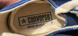 Vintage Converse Chuck Taylor Blue Oxford All Star Shoes Sz 6.  5 Deadstock 70s 8