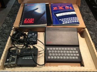 Vintage Sinclair Zx81 Computer With 16k Ram,  Power Supply,  Manuals.