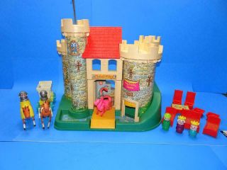 Vintage Fisher Price Little People Play Family Castle W/box.  1976