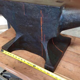 Vintage 520lb.  Soderfors Blacksmith Anvil Dated1916 10