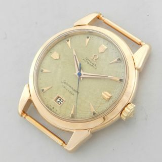 Omega Seamaster Calendar 2627sc 18kt Rose Gold Vintage Watch Honeycomb