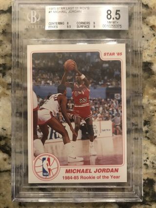 1984 - 85 Star Michael Jordan Roy Very Rare One - Of - A - Kind As Bgs Graded.