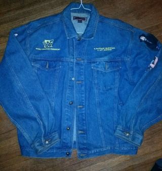 Wwf Wwe Wrestlemania 12 Xii Denim Jacket Rare Vintage Wcw Ecw Nwa Awa 1996 Xxl