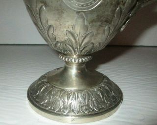 Antique European Silver Coffee Pot Repousse Teapot Victorian Engraved 1874 4