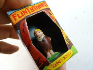 Vintage Marx TV Tinykins Flintstones Barney Rubble 1961 Cartoon Toy Old 2