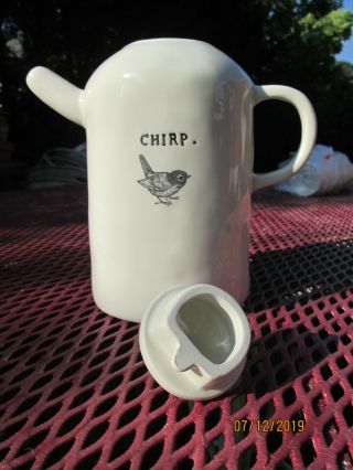 Very Rare Rae Dunn Chirp Tea Pot.  This is as flawless as the day it was made 11