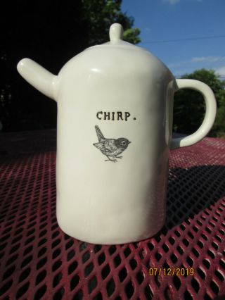 Very Rare Rae Dunn Chirp Tea Pot.  This is as flawless as the day it was made 9