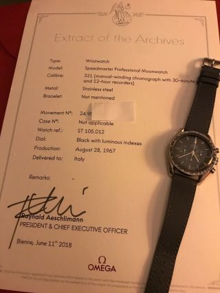 Lovely vintage Omega Speedmaster Professional 105.  012 - 066 CB serviced extract 4