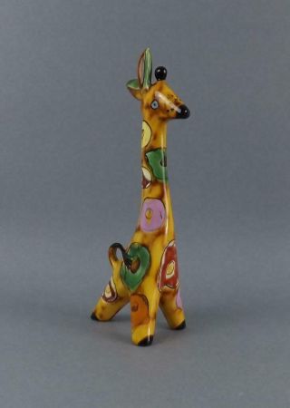 Antique Soviet Russian Faience Figurine Of A Giraffe By V.  Sergeev Kanakovo.