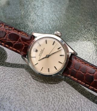 Vintage 1960s Rolex Oyster Perpetual 6548 Wristwatch Mid - Size