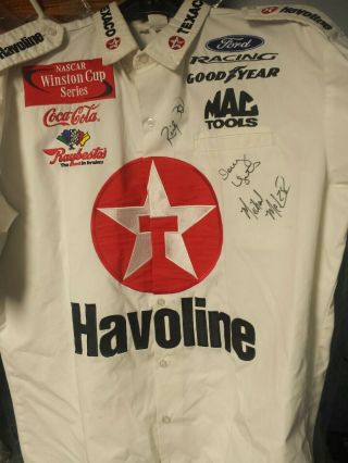 Vintage Robert Yates Racing Texaco Team Uniform Autographed Very Rare.