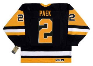 Jim Paek Pittsburgh Penguins 1992 Ccm Vintage Throwback Nhl Hockey Jersey