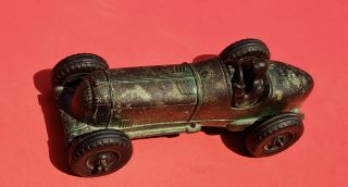 Vintage Hubley Cast Iron Derby Roadster Race Car 5 - With Cast Driver
