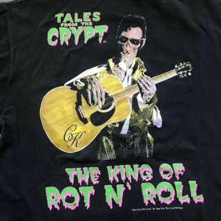 Vintage Tales From The Crypt Crypt Keeper Elvis Presley Parody Shirt Size Large