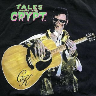 Vintage Tales From The Crypt Crypt Keeper Elvis Presley Parody Shirt Size Large 5