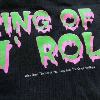 Vintage Tales From The Crypt Crypt Keeper Elvis Presley Parody Shirt Size Large 6