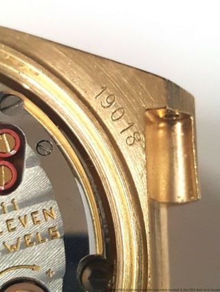 18k Gold Vintage Rolex President 19018 Mens Day Date Quickset Watch Oysterquartz 5