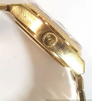 18k Gold Vintage Rolex President 19018 Mens Day Date Quickset Watch Oysterquartz 7