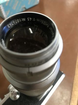 Vintage Leica Camera With Leitz Hektor f=13.  5 1:4.  5 Lens 9