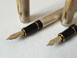 Parker Duofold CP5 Classic Pens Sterling Silver Vintage / Modern Limited Edition 4