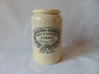 Antique James Keiller & Sons Dundee Marmalade Stoneware Crock Jar 1862 London