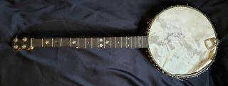 Antique 5 String Concert Folk Art Banjo Dalas Real American Restoration Needed