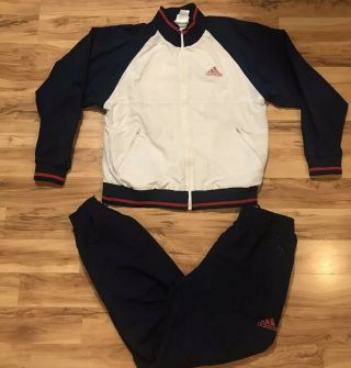 Vintage Adidas Mens 2 Piece Track Suit Jacket Pants Size Small