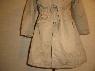 Men ' s Vtg 50s Olive ABERCROMBIE & FITCH CO GRENFELL CLOTH Overcoat Parka Coat 44 3