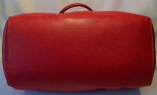 Vintage HENRY CUIR Handcrafted Red Leather Satchel or Tote Handbag - BARNEYS 8