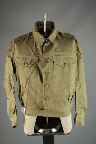 Vtg Nos 1945 Wwii British Army Overalls Denim Blouse Jacket Uk 6 40s Ww2 6930