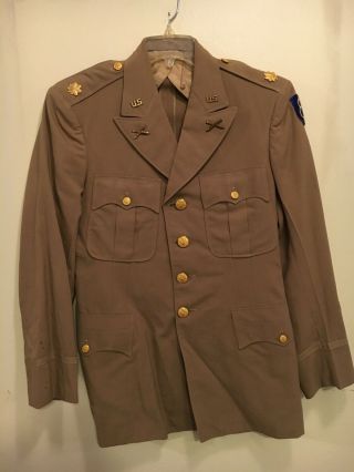 Wwii U.  S.  Army 8th Infantry Division Khaki Officers Uniform